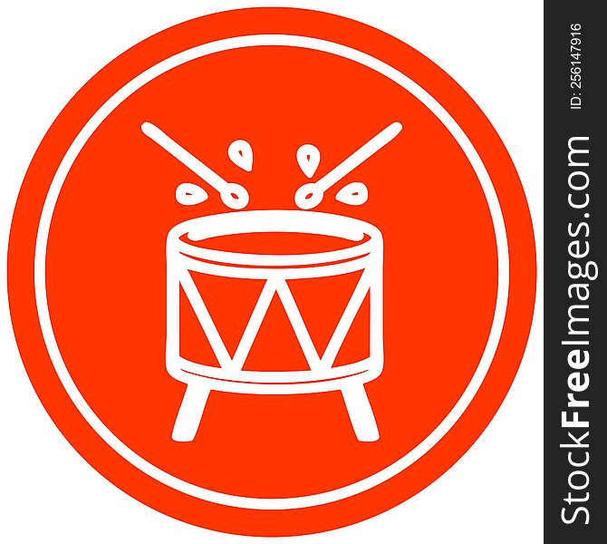 Beating Drum Circular Icon