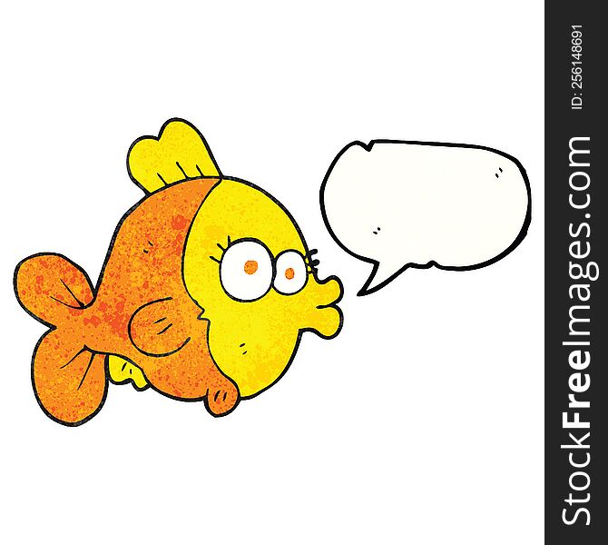 funny freehand speech bubble textured cartoon fish. funny freehand speech bubble textured cartoon fish