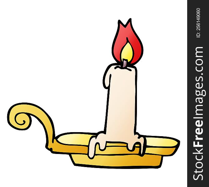 cartoon doodle burning candle