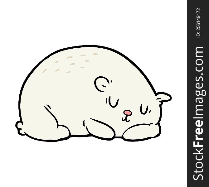 cartoon sleepy polar bear. cartoon sleepy polar bear