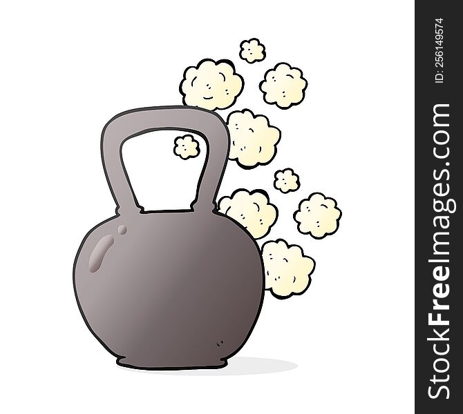 cartoon heavy kettle bell