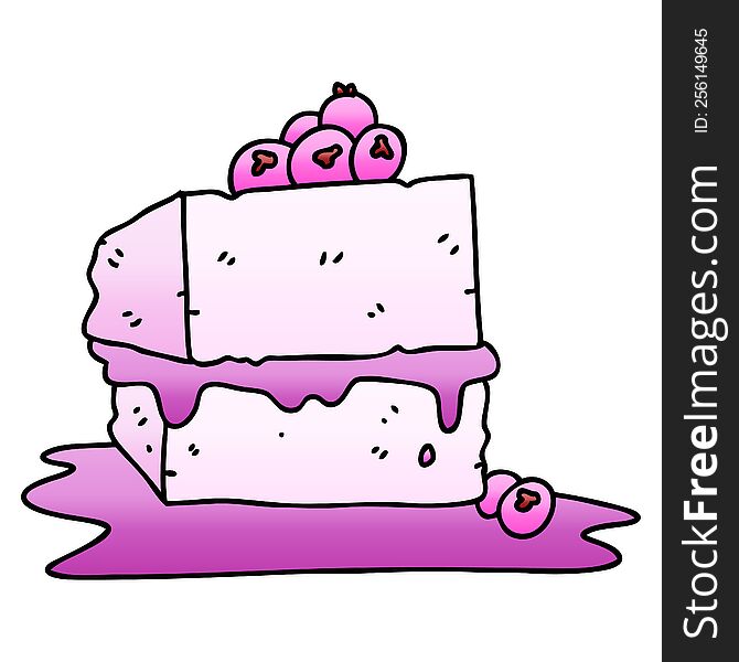 Quirky Gradient Shaded Cartoon Cake
