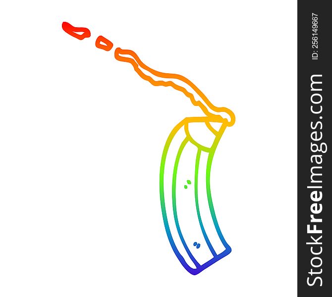 rainbow gradient line drawing of a cartoon colored pencil