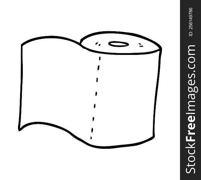 line drawing cartoon toilet roll