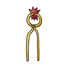 Cartoon Doodle Clamp Stock Photos