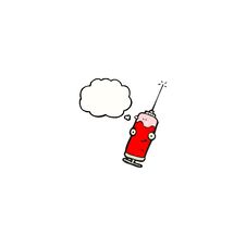 Cartoon Blood Syringe Stock Image