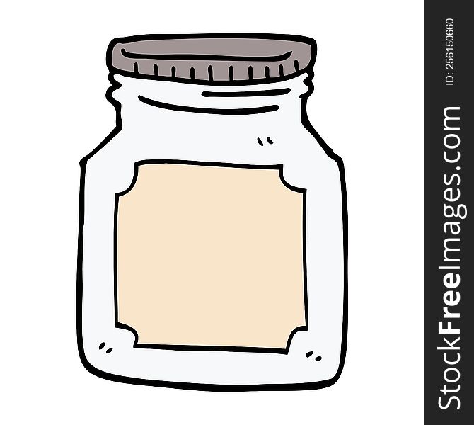 cartoon doodle storage jar