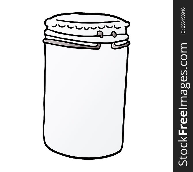 cartoon doodle storage jar