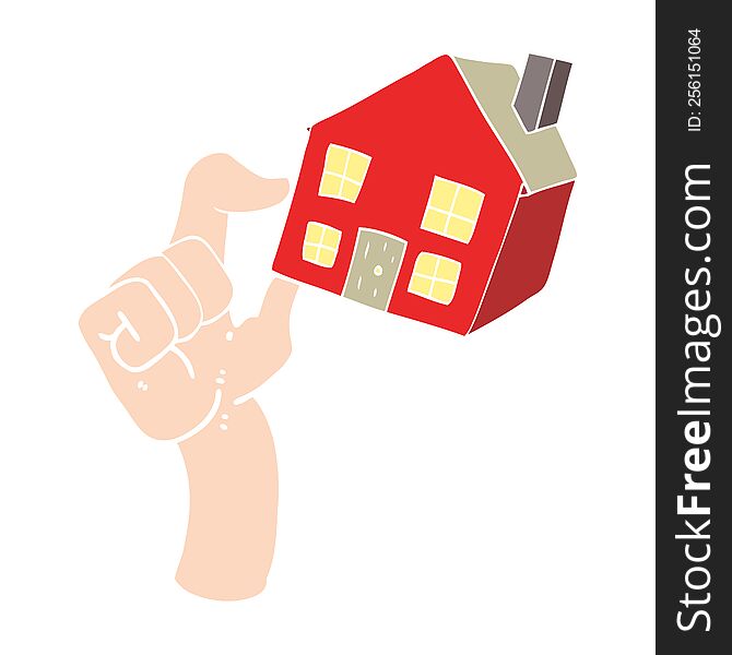 flat color illustration of housing market. flat color illustration of housing market