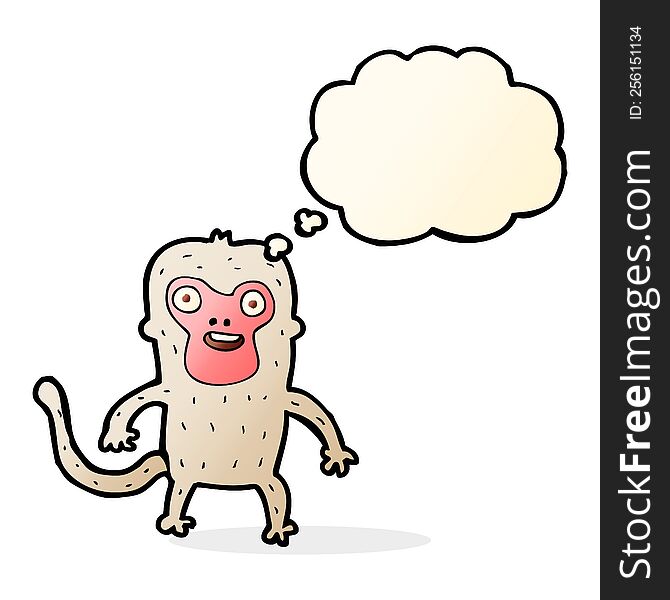 Cartoon Monkey With Thought Bubble