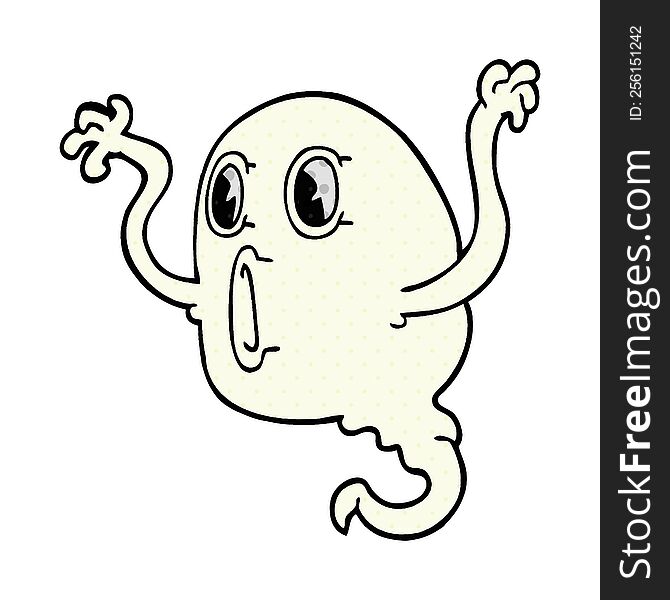 spooky cartoon doodle ghost