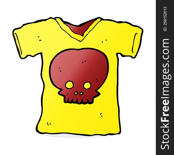 cartoon skull tee