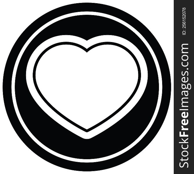 heart graphic vector circular symbol. heart graphic vector circular symbol