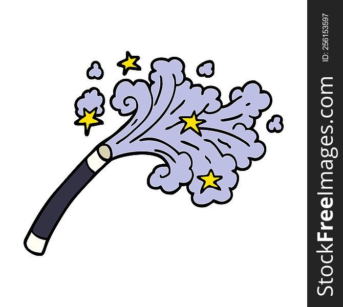cartoon doodle magicians wand