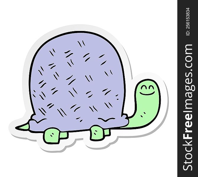 sticker of a cartoon turtle