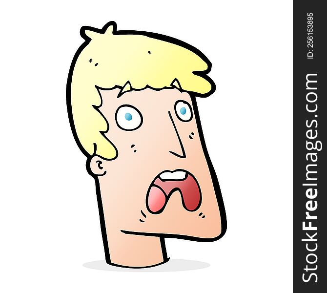 cartoon shocked man