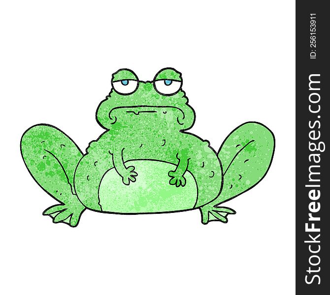 freehand textured cartoon frog