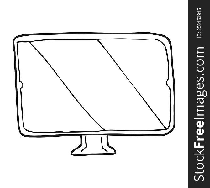 black and white cartoon screen