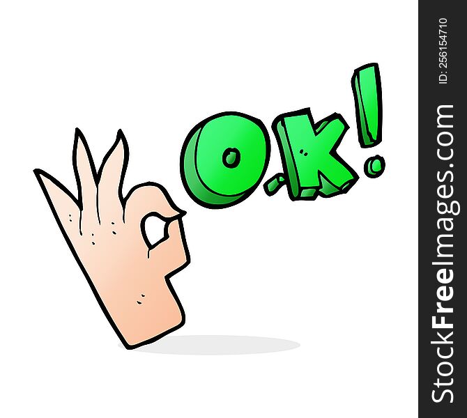 cartoon ok symbol