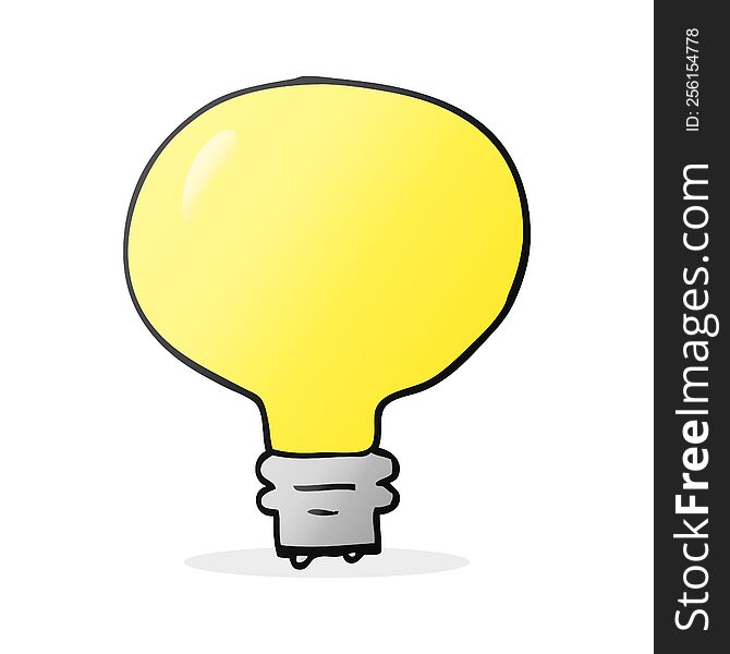 freehand drawn cartoon light bulb