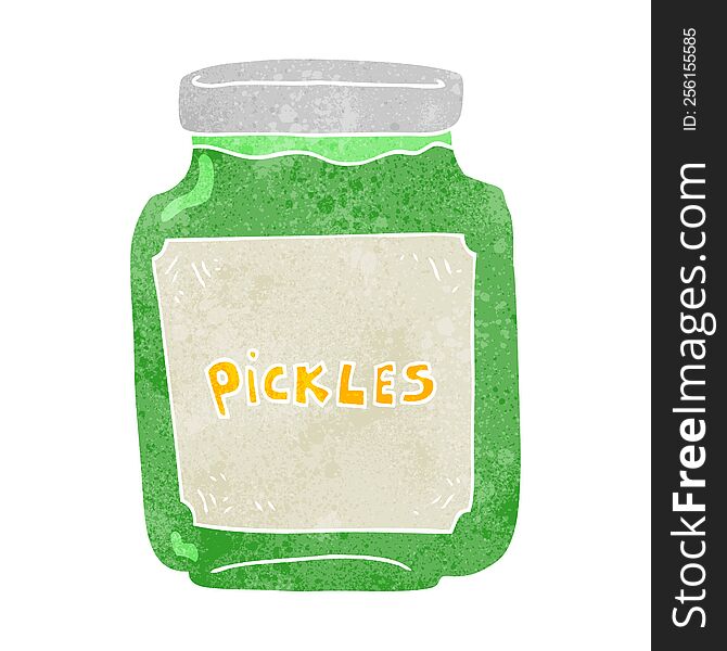 Retro Cartoon Pickle Jar