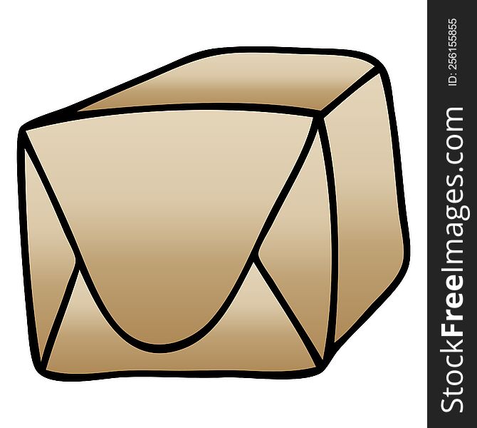 Quirky Gradient Shaded Cartoon Brown Parcel