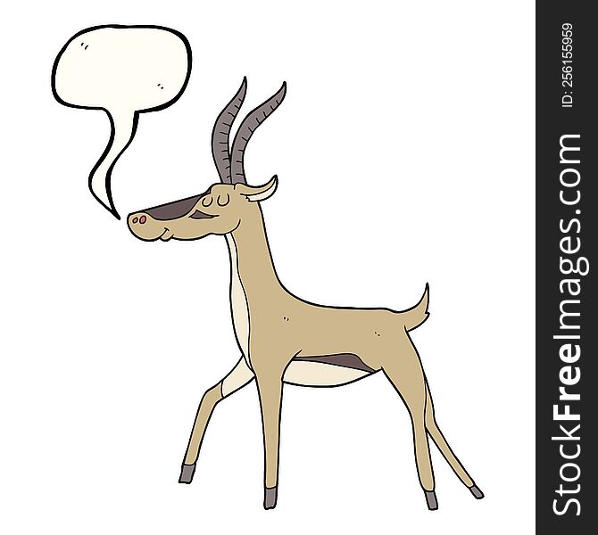 speech bubble cartoon gazelle