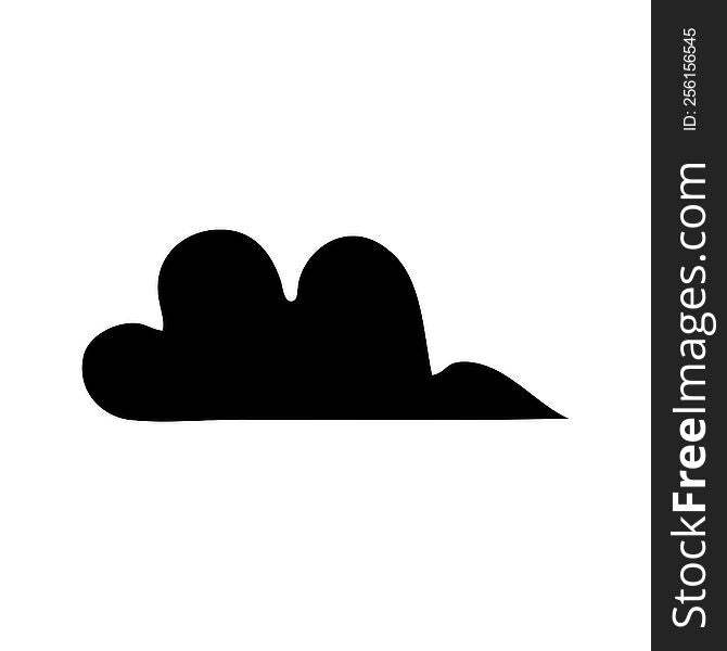 flat symbol of a cloud. flat symbol of a cloud