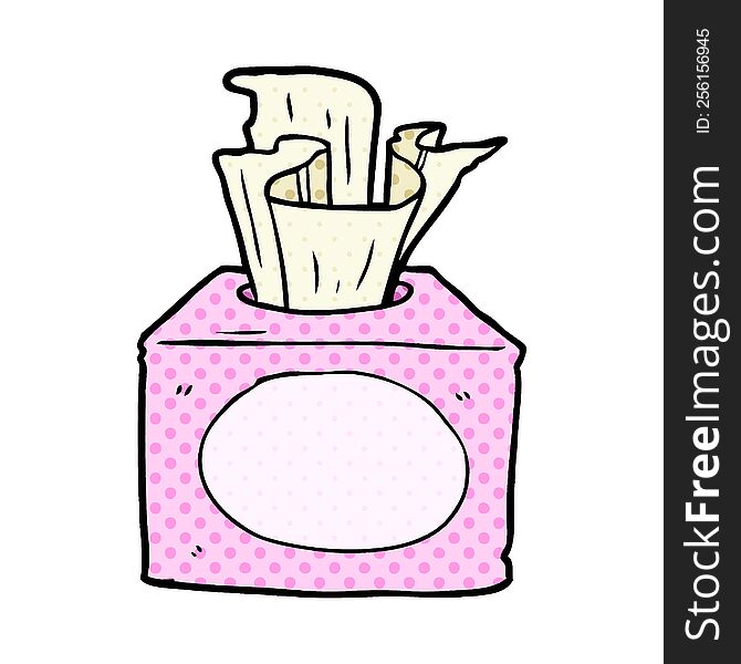 cartoon box of tissues. cartoon box of tissues