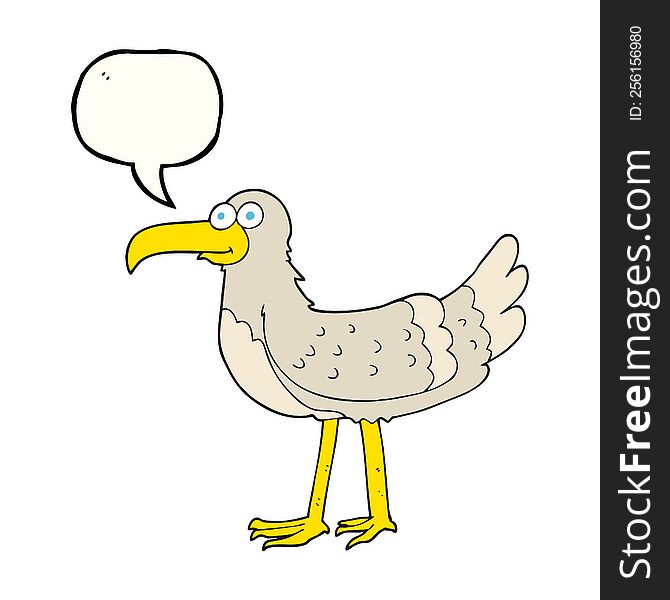 speech bubble cartoon seagull