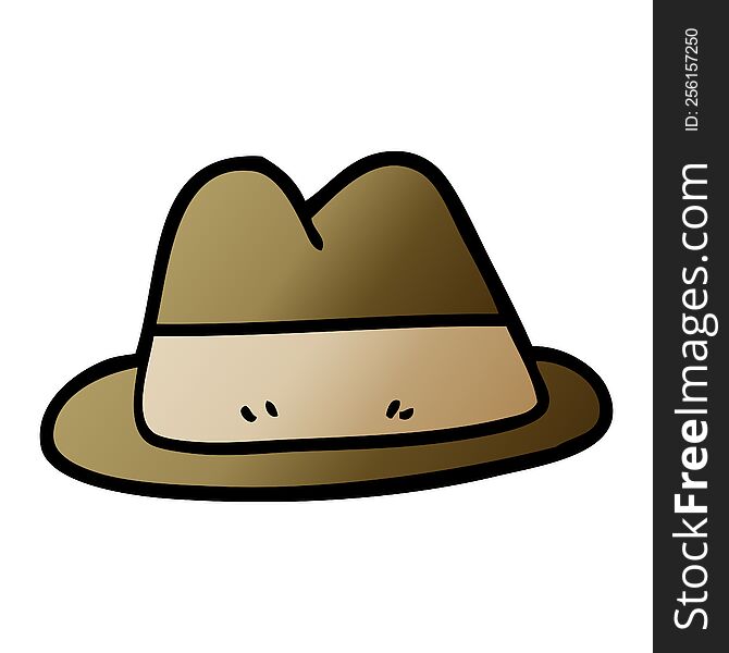 cartoon doodle old style hat