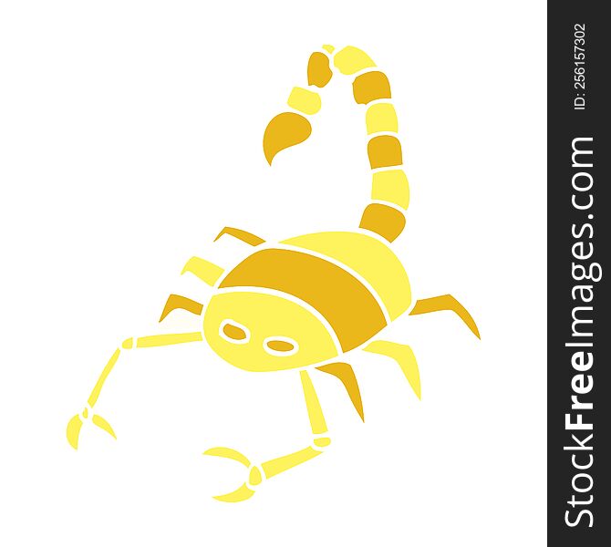 cartoon doodle of a scorpion