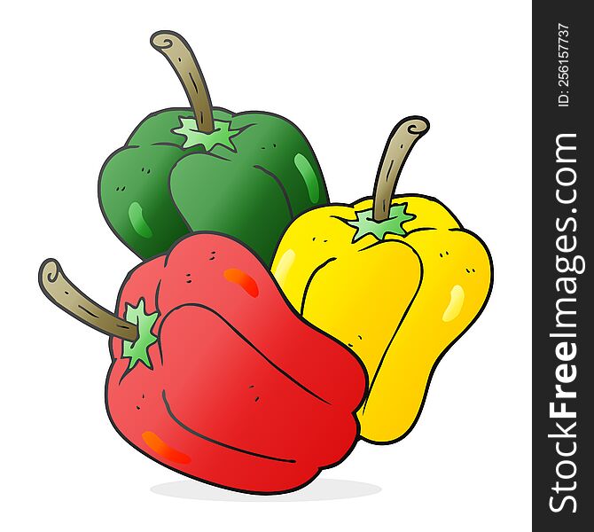 freehand drawn cartoon peppers