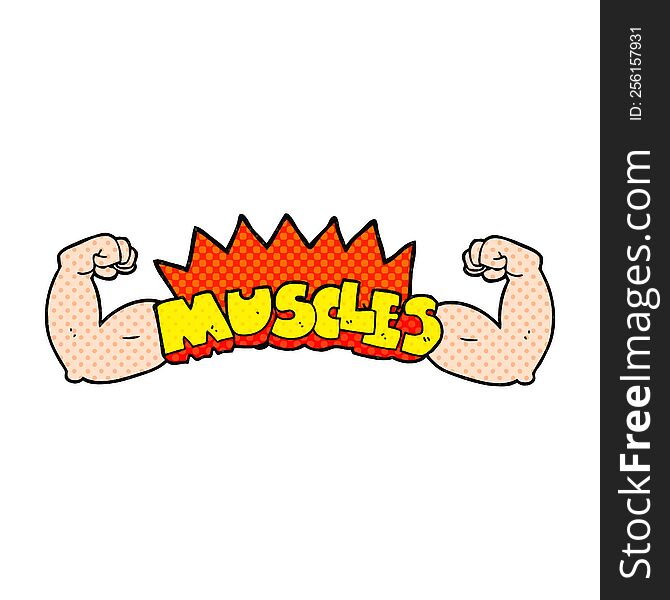 Cartoon Muscles Symbol