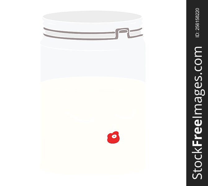 Flat Color Style Cartoon Glass Jar