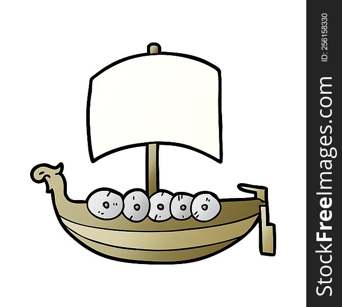 cartoon viking boat. cartoon viking boat