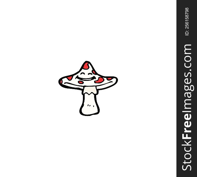 cartoon mushroom with face