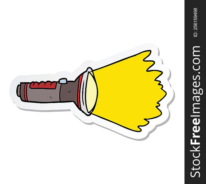 sticker of a cartoon electric torch