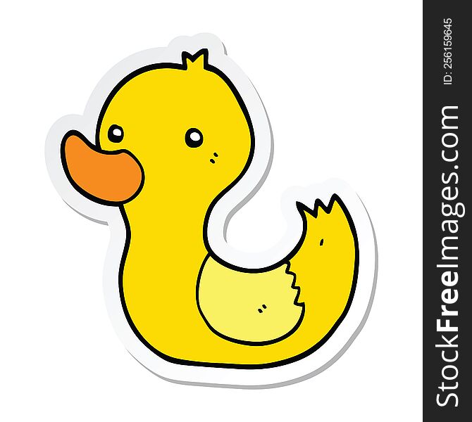 sticker of a cartoon duck