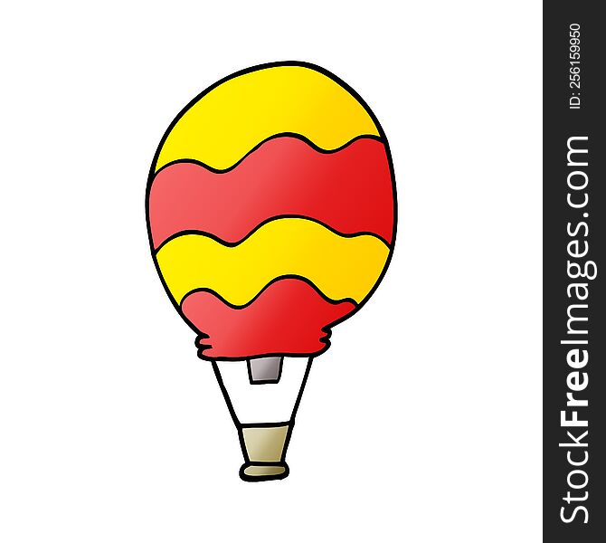 cartoon doodle of a hot air balloon