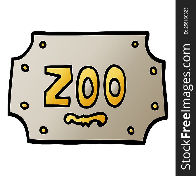vector gradient illustration cartoon zoo sign