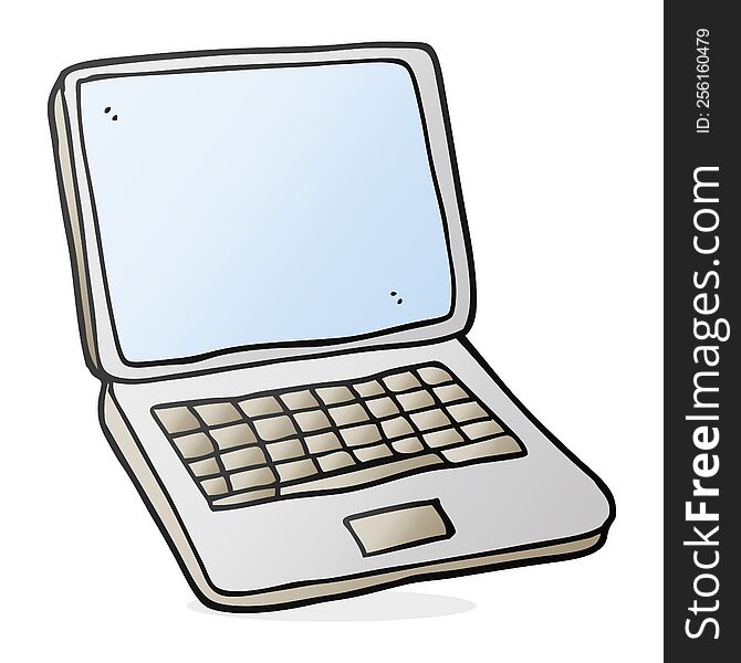 cartoon laptop computer