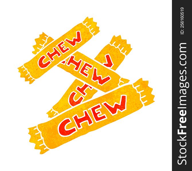 Retro Cartoon Chew Candy