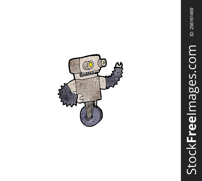 Cartoon Old Robot