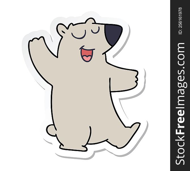 sticker of a quirky hand drawn cartoon wombat