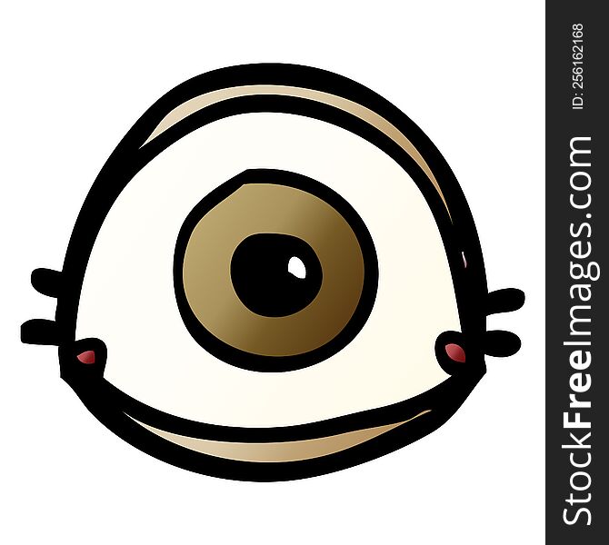 Cartoon Doodle Brown Eye