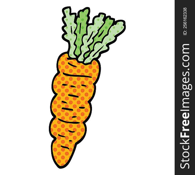 comic book style cartoon carrot
