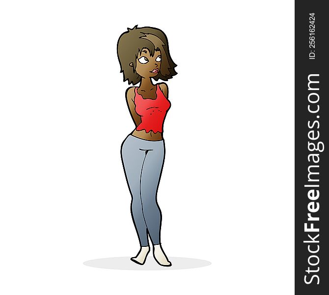 Cartoon Attractive Girl