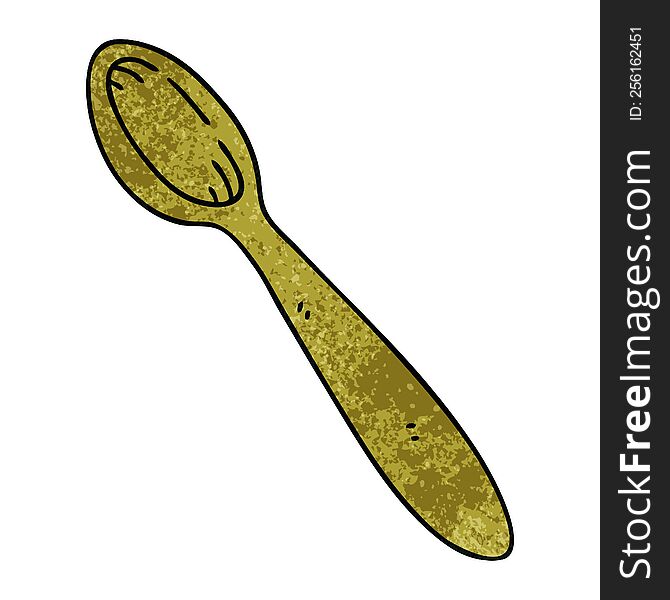 quirky hand drawn cartoon wooden spoon