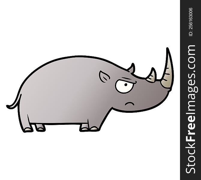 cartoon rhinoceros. cartoon rhinoceros